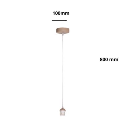 Brilagi - Cable de alimentación PARTY 1x E27, 60W/230V, diámetro 10 cm, beige