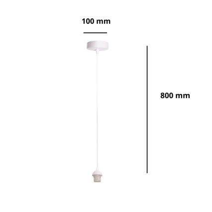 Brilagi - Cable de alimentación PARTY 1x E27/60W/230V, Ø 10 cm, blanco