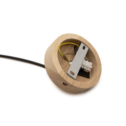 Brilagi - Cable de alimentación PARTY 1xE27/60W/230V, Ø 10 cm, acabado roble