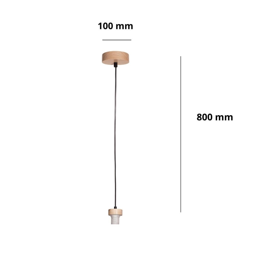 Brilagi - Cable de alimentación PARTY 1xE27/60W/230V, Ø 10 cm, acabado roble