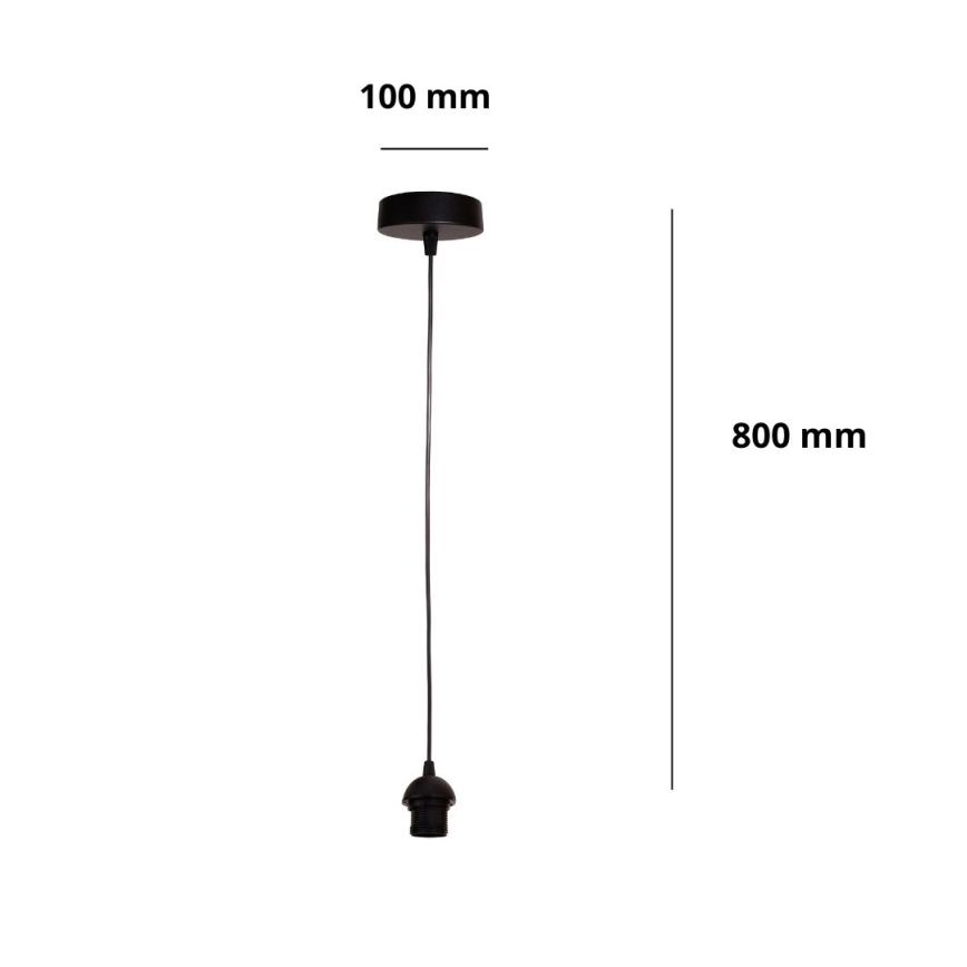 Brilagi - Cable de alimentación PARTY 1xE27/60W/230V Ø 10 cm negro
