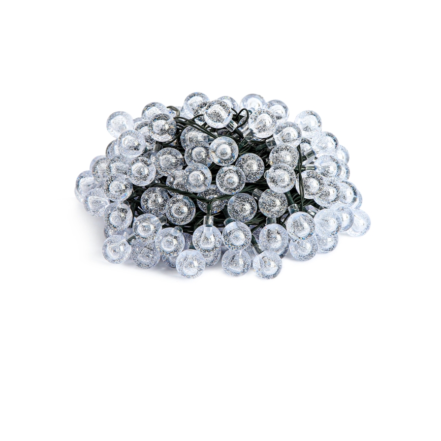 Brilagi - Guirnalda decorativa solar LED BUBBLE 300 LEDs/8 funciones, 30 m, IP65, blanco cálido, 500 mAh