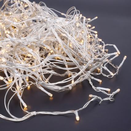 Brilagi - Cadena de luces LED navideña para exterior 360×LED / 8 funciones, 14 m, IP44, blanco cálido, carámbanos