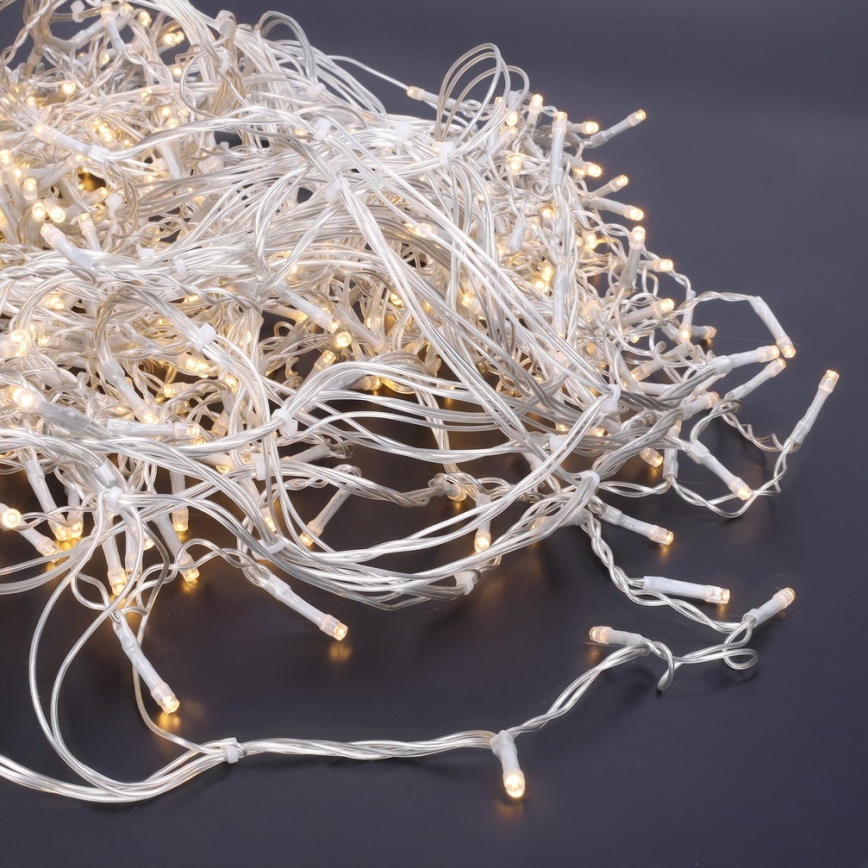 Brilagi - Cadena de luces LED navideña para exterior 360×LED / 8 funciones, 14 m, IP44, blanco cálido, carámbanos