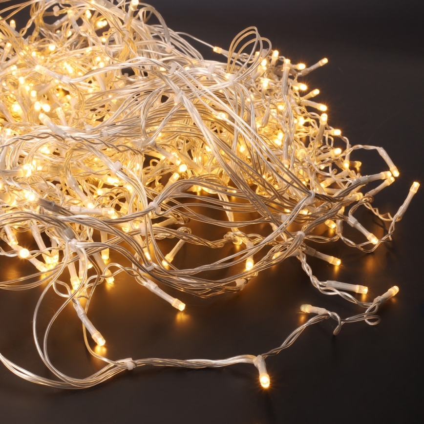 Brilagi - Cadena de luces LED navideña para exterior 360×LED / 8 funciones, 14 m, IP44, blanco cálido, carámbanos