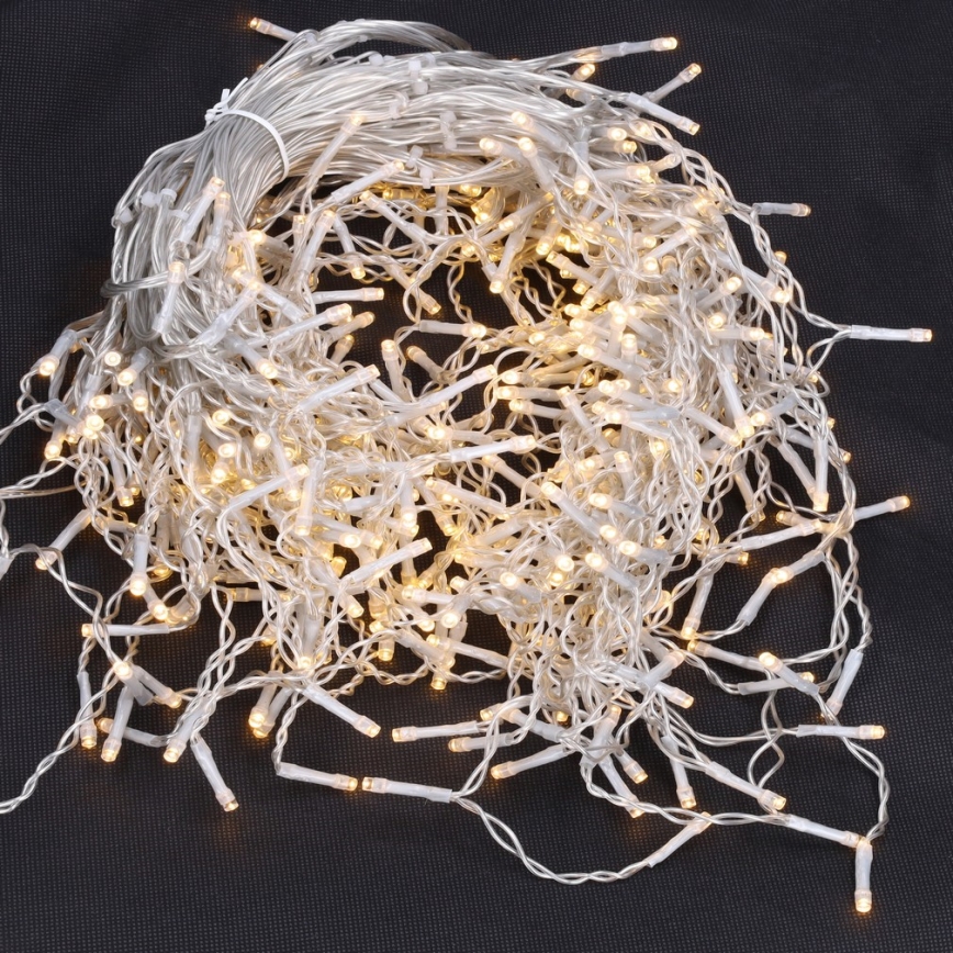 Brilagi - Cadena de luces LED navideña para exterior 360×LED / 8 funciones, 14 m, IP44, blanco cálido, carámbanos