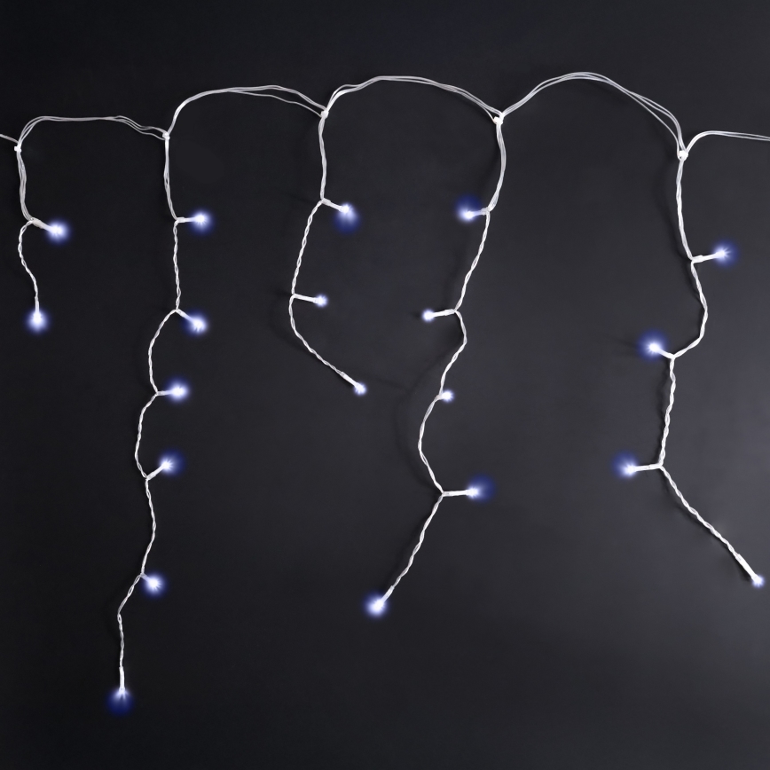 Brilagi - Cadena de luces navideñas LED para exterior 400xLED/8 funciones 23m IP44 blanco frío