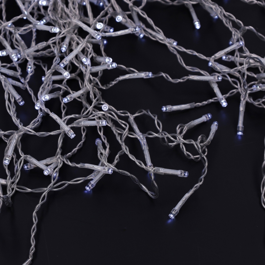 Brilagi - Cadena de luces navideñas LED para exterior 400xLED/8 funciones 23m IP44 blanco frío