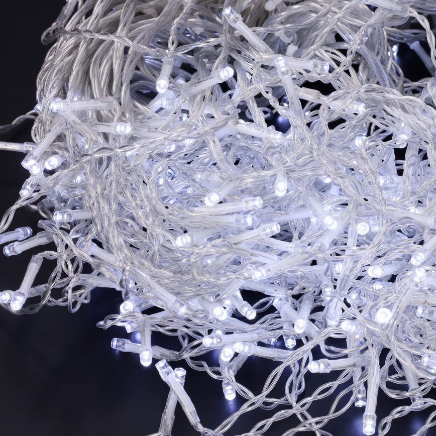 Brilagi - Cadena de luces navideñas LED para exterior 400xLED/8 funciones 23m IP44 blanco frío