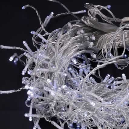 Brilagi - Cadena de luces navideñas LED para exterior 400xLED/8 funciones 23m IP44 blanco frío