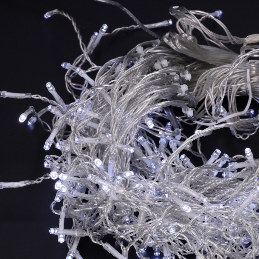 Brilagi - Cadena de luces navideñas LED para exterior 400xLED/8 funciones 23m IP44 blanco frío