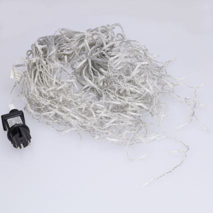 Brilagi - Cadena de luces navideñas LED para exterior 400xLED/8 funciones 23m IP44 blanco frío