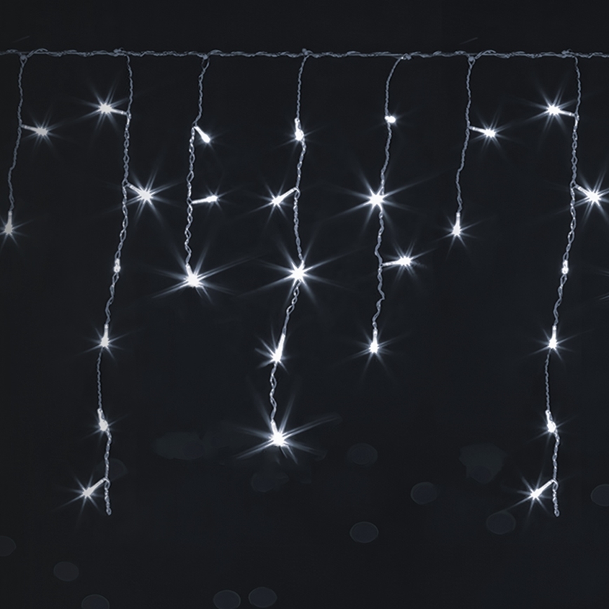 Brilagi - Cadena de luces navideñas LED para exterior 400xLED/8 funciones 23x0,6m IP44 blanco frío