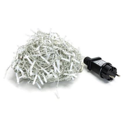 Brilagi - Cadena de luces navideñas LED para exterior 400xLED/8 funciones 23x0,6m IP44 blanco frío