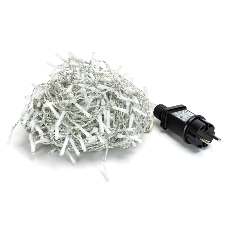 Brilagi - Cadena de luces navideñas LED para exterior 400xLED/8 funciones 23x0,6m IP44 blanco frío