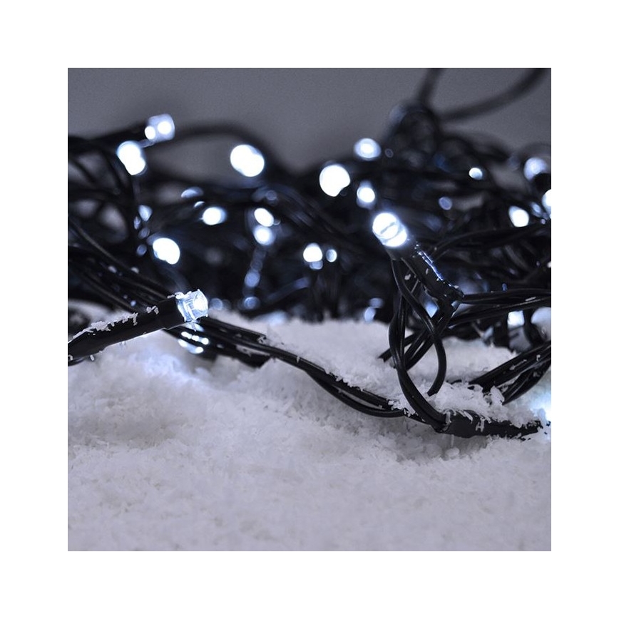 Brilagi - Cadena decorativa LED para exteriores 100xLED/8 funciones 13 m IP44 blanco frío