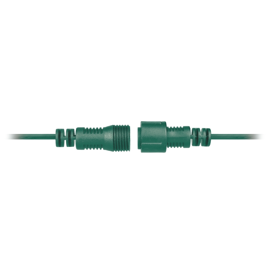 Brilagi - Cadena decorativa LED para exteriores GUIRNALDA 25xE12 20m Verde IP44 blanco cálido