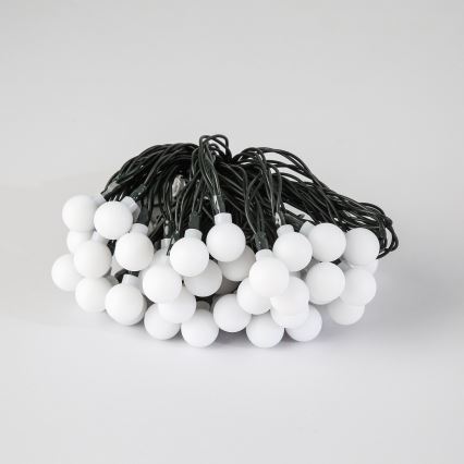 Brilagi - Guirnalda solar LED decorativa BUBBLE, 50 LEDs/8 funciones, 7 m, IP65, blanco cálido, 600 mAh