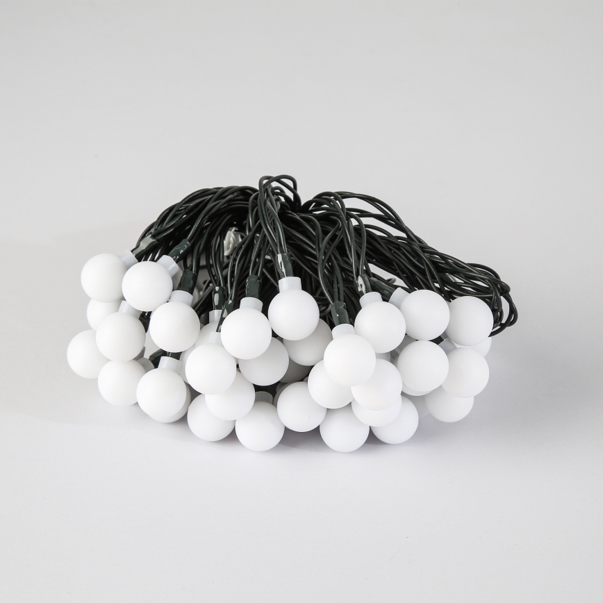 Brilagi - Guirnalda solar LED decorativa BUBBLE, 50 LEDs/8 funciones, 7 m, IP65, blanco cálido, 600 mAh