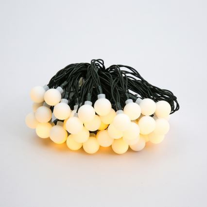 Brilagi - Guirnalda solar LED decorativa BUBBLE, 50 LEDs/8 funciones, 7 m, IP65, blanco cálido, 600 mAh