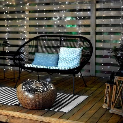 Brilagi - Cadena LED de Navidad para exteriores 500xLED/8 funciones 55m IP44 blanco frío