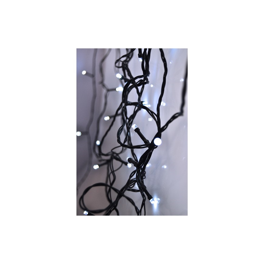 Brilagi - Cadena LED de Navidad para exteriores 500xLED/8 funciones 55m IP44 blanco frío