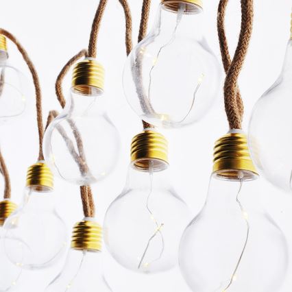 Brilagi - Cadena decorativa LED 10xLED/3xAA 1,8m blanco cálido