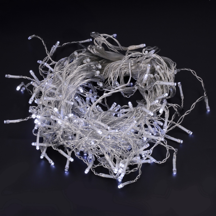 Brilagi - Cadena de luces LED para exterior, 200 LEDs, 8 funciones, 13 m, IP44, blanco frío, efecto carámbanos