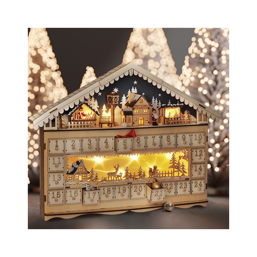 Brilagi - Calendario de Adviento LED LED/2xAA pino