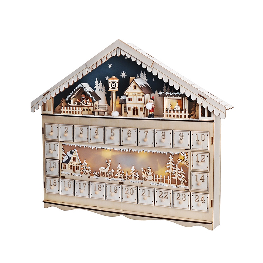 Brilagi - Calendario de Adviento LED LED/2xAA pino