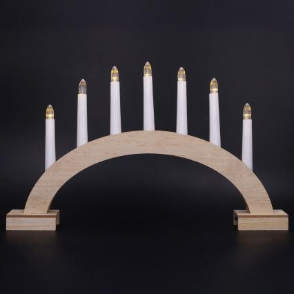 Brilagi - Candelabro navideño LED 7xLED/2xAA 28x45 cm