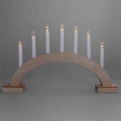 Brilagi - Candelabro navideño LED 7xLED/2xAA 28x45 cm