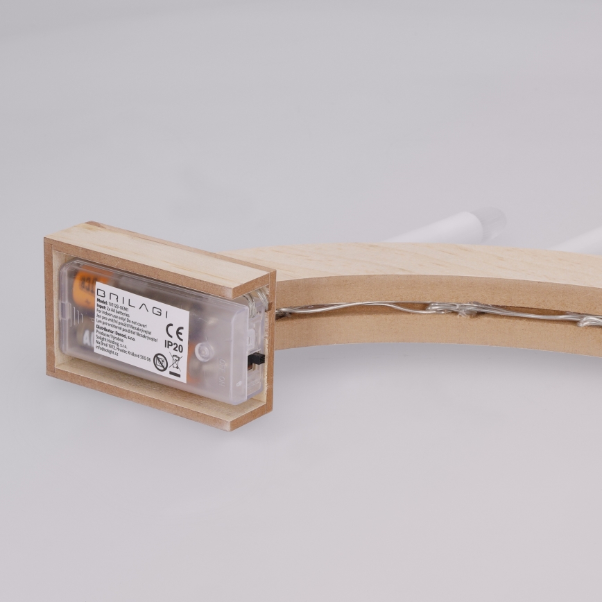 Brilagi - Candelabro navideño LED 7xLED/2xAA 28x45 cm