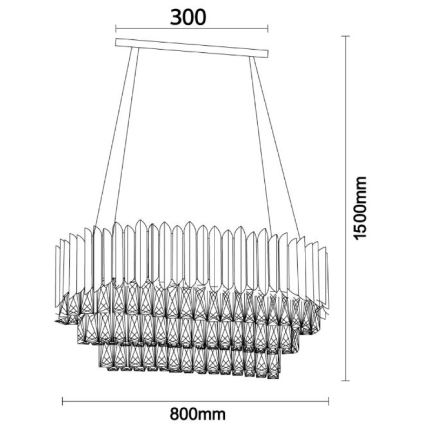 Brilagi - Candelabro suspendido de cable CARLOS 10xE14/40W/230V