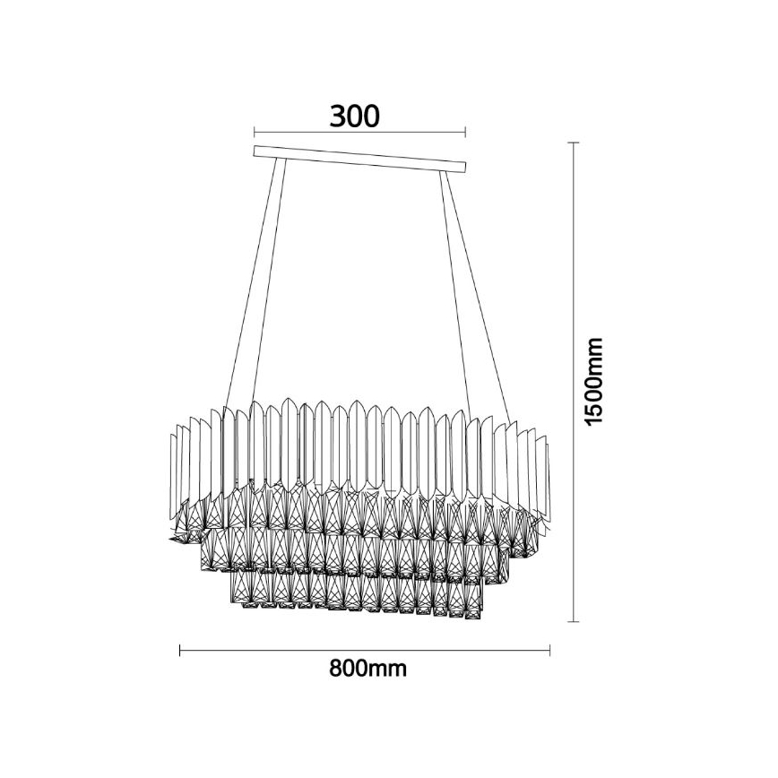 Brilagi - Candelabro suspendido de cable CARLOS 10xE14/40W/230V