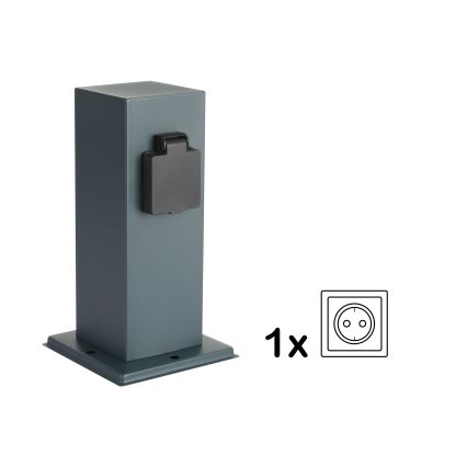 Brilagi - Columna de enchufes para exterior PILLAR 1Z SCHUKO 230V IP44 antracita
