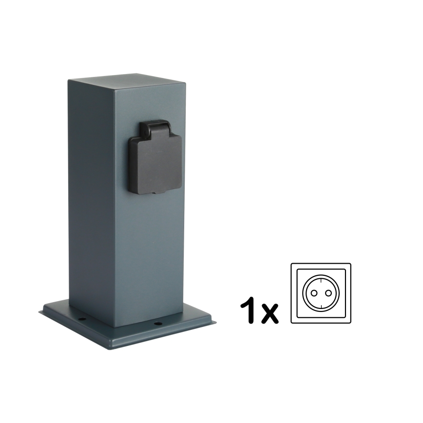 Brilagi - Columna de enchufes para exterior PILLAR 1Z SCHUKO 230V IP44 antracita
