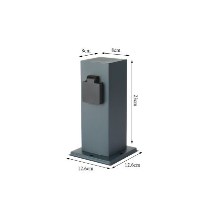 Brilagi - Columna de enchufes para exterior PILLAR 1Z SCHUKO 230V IP44 antracita
