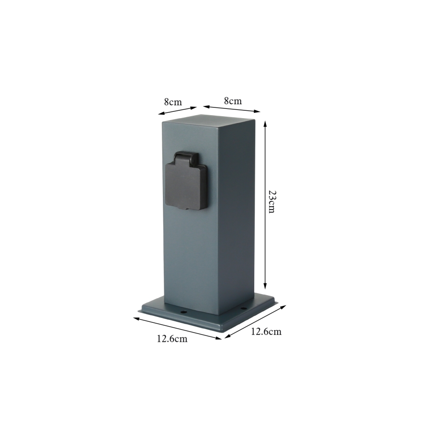 Brilagi - Columna de enchufes para exterior PILLAR 1Z SCHUKO 230V IP44 antracita