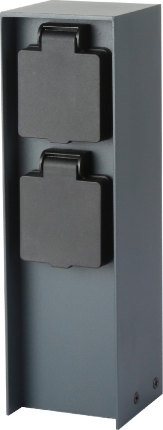 Brilagi - Columna de enchufes para exterior PILLAR 2Z SCHUKO 230V IP44 antracita
