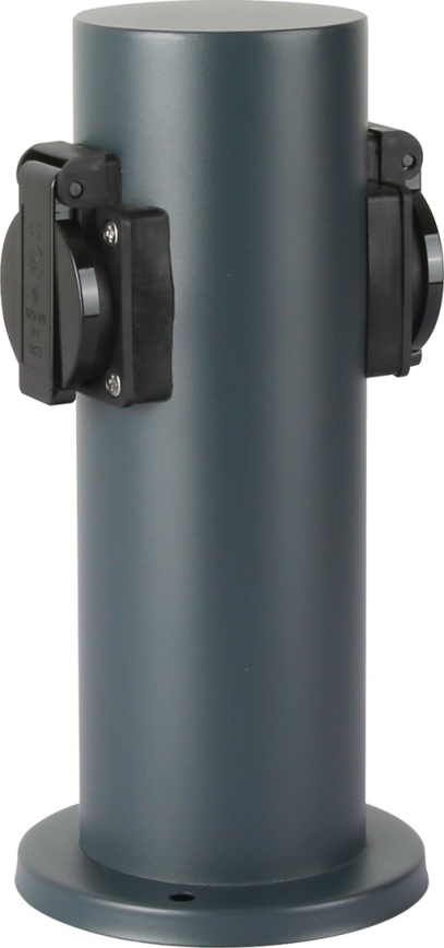 Brilagi - Columna de enchufes para exterior PILLAR 2Z SCHUKO 230V IP44 antracita