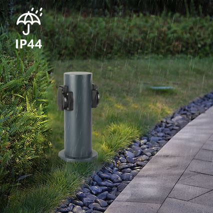 Brilagi - Columna de enchufes para exterior PILLAR 2Z SCHUKO 230V IP44 antracita