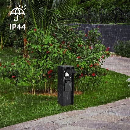 Brilagi - Columna de enchufes para exterior PILLAR 2Z SCHUKO 230V IP44 negro