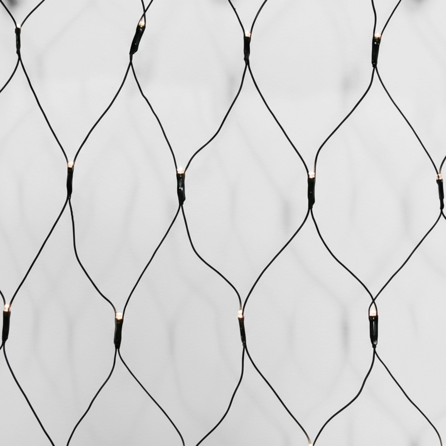 Brilagi - Cortina de luces navideñas LED para exterior, 160 LEDs, 7x2 m, IP44, blanco cálido