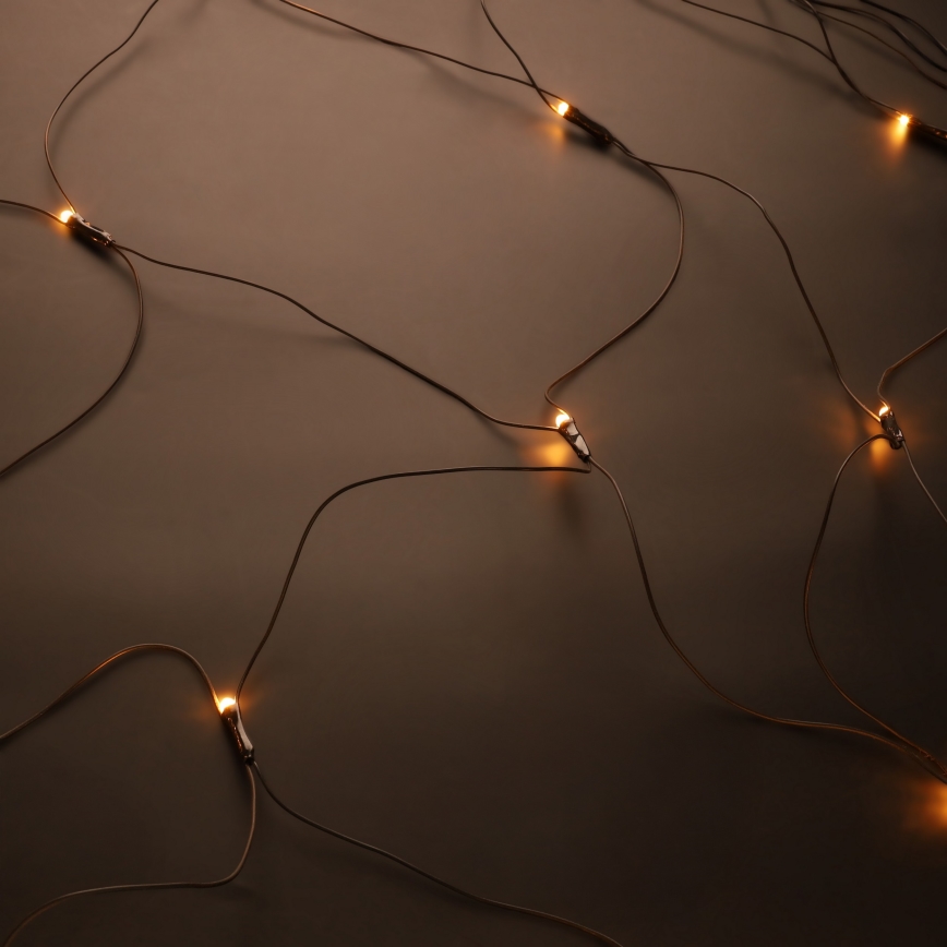 Brilagi - Cortina de luces navideñas LED para exterior, 160 LEDs, 7x2 m, IP44, blanco cálido