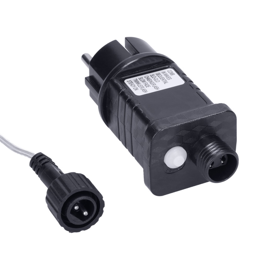 Brilagi - Cortina LED navideña para exterior 360 LEDs/8 funciones, 14 m, IP44, blanco cálido, efecto carámbano