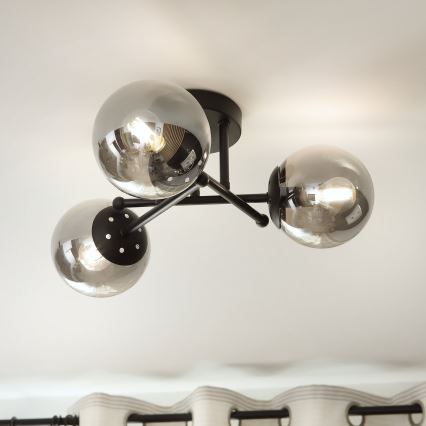 Brilagi - Cristal de repuesto para araña y lámpara MALIVA E14 Ø 13 cm, ahumado