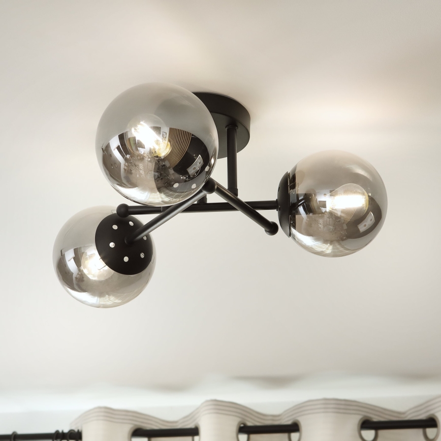 Brilagi - Cristal de repuesto para araña y lámpara MALIVA E14 Ø 13 cm, ahumado