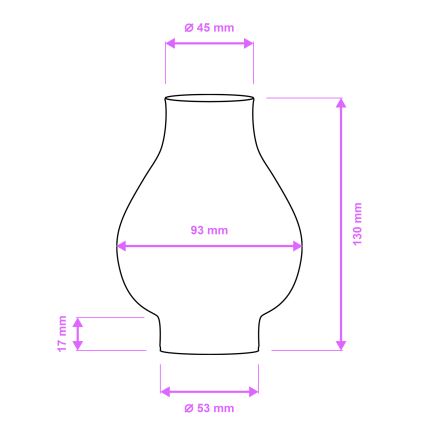 Brilagi - Cristal de recambio para lámpara de techo y aplique de pared ROATA, VELA, RUSTIC, QUEEN, TIMONA E14, blanco