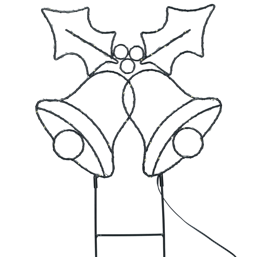 Brilagi - Decoración navideña exterior LED/3xAA IP44 55x32 cm cascabeles